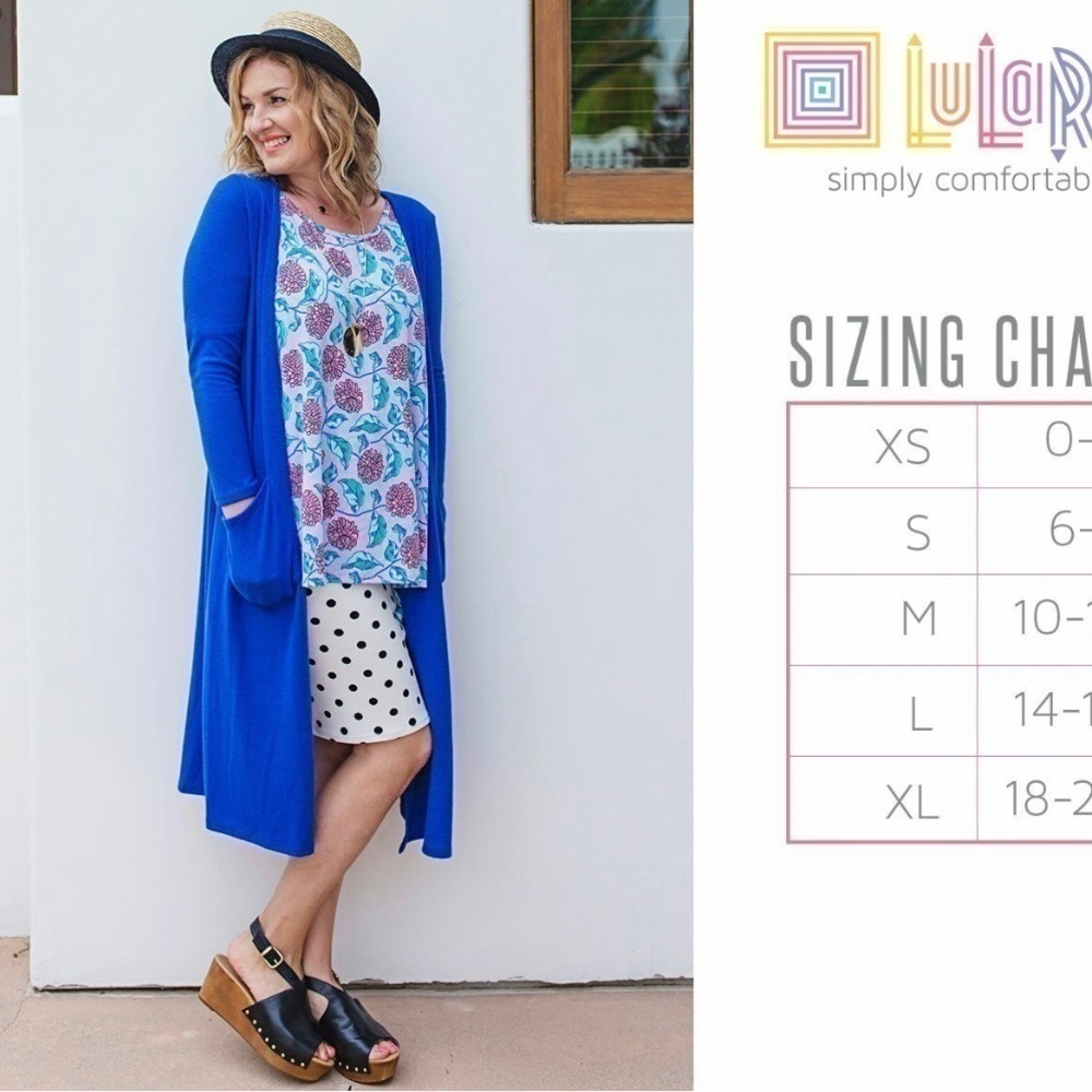 LULAROE gray ribbed sarah cardigan with pockets - Picture 5 of 5